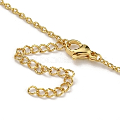 Латунные ожерелья с подвеской в виде микро-паве с кубическим цирконием и персиковым сердцем для женщин NJEW-Q346-01G-01