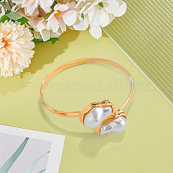 2шт. 2-х цветные железные браслеты-манжеты&nbsp;BJEW-GO0002-23