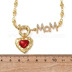 Colliers pendentifs « maman » en laiton&nbsp;NJEW-A071-12B-G