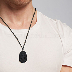 4 шт. 4 стиля стеклянных подвесок ожерелья NJEW-OC0001-04B