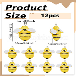 Подвески из непрозрачной смолы 12 шт.&nbsp;RESI-LP0001-33