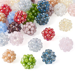36 pz 12 colori perline di vetro intrecciate fatte a mano&nbsp;WOVE-TA0001-08