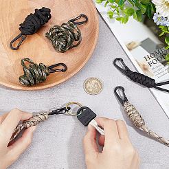 6шт. 3-х цветный полиэстеровый шнурок для держателя карт&nbsp;AJEW-HY0001-42