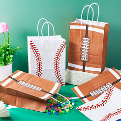8 stücke 2 arten baseball druck papier geschenk tragetaschen&nbsp;ABAG-TA0001-55