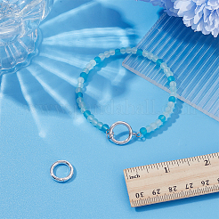 2 шт. 925 кольца-пружинки из стерлингового серебра с 925 штампами&nbsp;STER-AR0001-16B