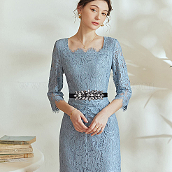 1шт черный полиуретановый эластичный цепной ремень AJEW-FG0002-35C