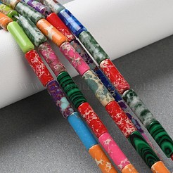 Нити бусин из синтетической императорской яшмы G-L496-A12