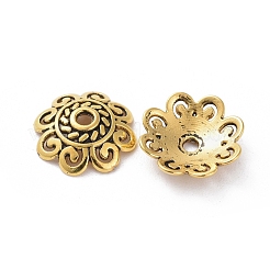 Крышки для бусин тибетского стиля&nbsp;TIBE-60309-AG-LF