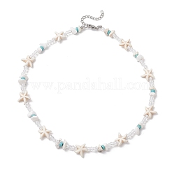 Ожерелья из синтетической бирюзы NJEW-JN05306