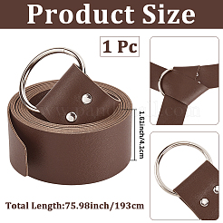 1 Stück Wickelgürtel aus PU-Leder mit Kette&nbsp;AJEW-CL0002-73A