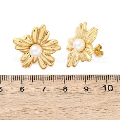 Серьги-гвоздики из нержавеющей стали 304 EJEW-B108-12G