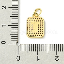 Rack-Beschichtung Messing Micro Pave klar Kubisch Zirkonia Charms&nbsp;KK-G501-01T-G