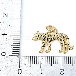Pendentifs en laiton émaillé de placage de crémaillère&nbsp;X-KK-P287-10G