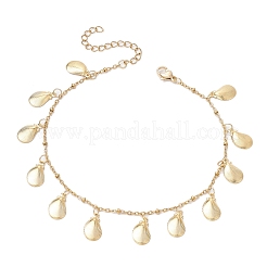 Летние пляжные браслеты на ногу из нержавеющей стали 304 в форме ракушки для женщин&nbsp;AJEW-AN00659