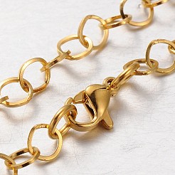 Collier à chaîne rolo en acier inoxydable 304 pour garçon&nbsp;STAS-L127-04G