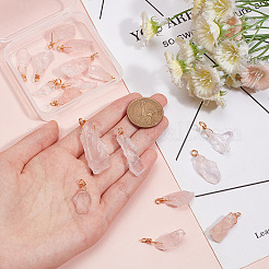 20 шт. подвески из необработанного натурального розового кварца G-HY0001-39