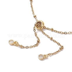 2 шт. 2 цвета 304 нержавеющая сталь браслет-спутник слайдер изготовление AJEW-JB01242