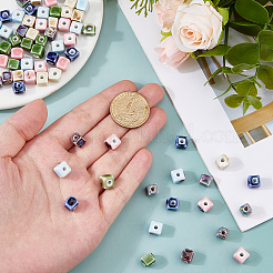 72шт 6 цвета фарфоровые бусины ручной работы&nbsp;PORC-DC0001-12