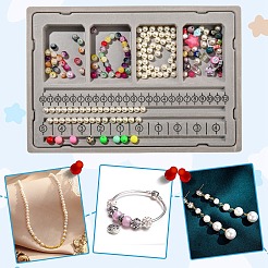 1 Stück Designbretter für beflockte Armbänder aus Kunststoff mit Perlen&nbsp;DIY-YW0010-29