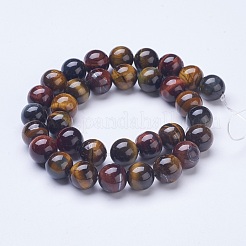 Природных тигровый глаз бисер нитей&nbsp;G-D855-07-12mm