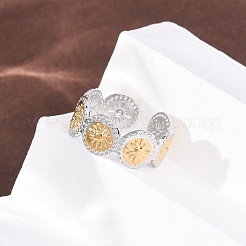 Открытые кольца манжеты из нержавеющей стали 304&nbsp;RJEW-H266-04C-GP