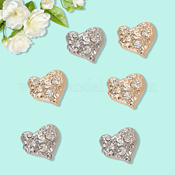 Сплав Rhinestone кнопки хвостовика BUTT-GF0004-05B