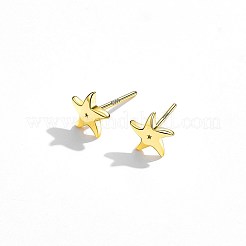 スターリングシルバースタンドピアス  ヒトデ  ゴールドカラー&nbsp;EJEW-BB67166-G