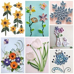 6 colori quilling strisce di carta&nbsp;DIY-J001-5mm-39cm-A