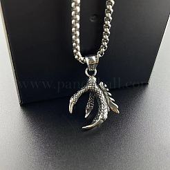 Кулон в виде когтя дракона из нержавеющей стали 304 в стиле панк QL2069