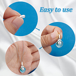 8 шт. 2 стиля 925 застежки-кнопки из стерлингового серебра&nbsp;STER-GA0001-31