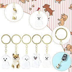 鉄製プラスチックキーホルダー  犬  ペットの毛のメモリアルカプセル  ゴールドカラー  101mm  ペンダント：46x31x23.5mm&nbsp;LS-KEYC-FZC0001-001B-G