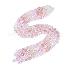 Colliers de perles en imitation jade électroplaquées&nbsp;EGLA-Q135-8x11MM-01B