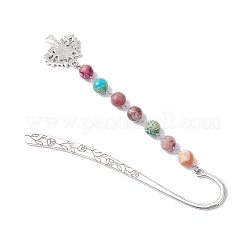 Закладка-крючок из тибетского серебряного сплава AJEW-JK00390