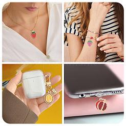 90 шт. 9 подвески из сплава и эмали с фруктовой тематикой&nbsp;ENAM-TA0003-21