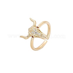 Кольца-манжеты с головой крупного рогатого скота из латуни с микропаве из прозрачного кубического циркония FS-WG0DBC7-01