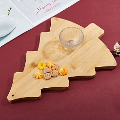 木製まな板クラフト  配膳盆  家庭用キッチン調理装飾  クリスマスツリー  380x280x15.5mm&nbsp;AJEW-WH0554-67B