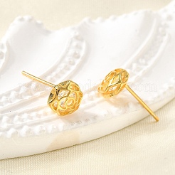 Ohrstecker aus Sterlingsilber mit Mikropavé und klarem Zirkonia in Roségold&nbsp;EJEW-S271-01G