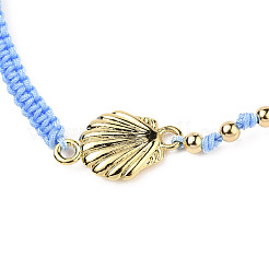 Регулируемые нейлоновые нити плетеные браслеты из бисера BJEW-JB05545-03