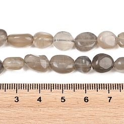Natürliche graue Mondsteinperlenstränge&nbsp;G-G464-A02-02