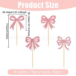 60 шт. бумажные банты для украшения торта DIY-CA0007-75