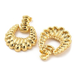 Orecchini pendenti a goccia cava in ottone&nbsp;EJEW-C066-09G