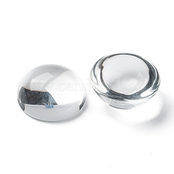透明な半円形のガラスカボション  透明  30~31x14~15mm&nbsp;GGLA-R027-30mm