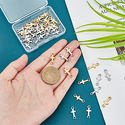 60 шт. 2-цветное ионное покрытие (IP) 304 нержавеющая сталь соединительные подвески STAS-PH0004-99