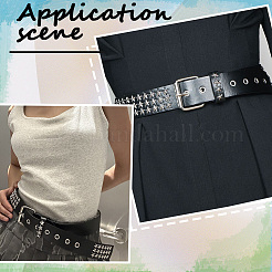3 ceinture en similicuir PU à rivets&nbsp;AJEW-CL0005-94