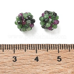 Perle intrecciate di rubino naturale in zoisite&nbsp;GG-CBA2E9C-F11-01