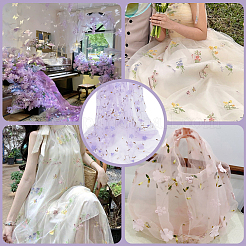1 Yard Polyester-Seidennetz-Rüschenrandbesatz&nbsp;DIY-CY0002-80A