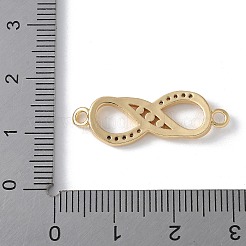 Verbindungsanhänger mit Mikropavé aus Messing mit durchsichtigen Zirkonia-Steinen&nbsp;LS-KK-Q044-01F-G