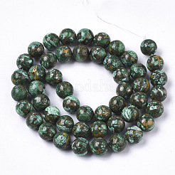 Linea oro sintetica assemblata regalite / diaspro imperiale / perle di diaspro sedimenti marini fili&nbsp;G-S366-049C