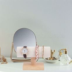 Т-образные стойки с бархатным браслетом и деревянным основанием AJEW-WH0471-127B