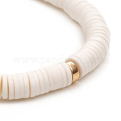 Bracelets élastiques faits à la main de perles heishi en pâte polymère&nbsp;BJEW-JB05306-02